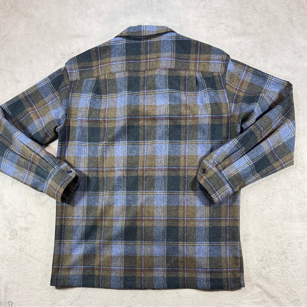 Vintage 80’s Loop Collar Pendleton Board Shirt Bl… - image 4